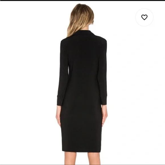 NORMA KAMALI Black Jersey Knit Dress - Picture 3 of 10